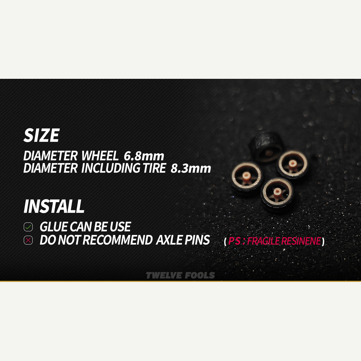 TF Wheels RS 6.8mm for 1/64 diecast models – detail 2