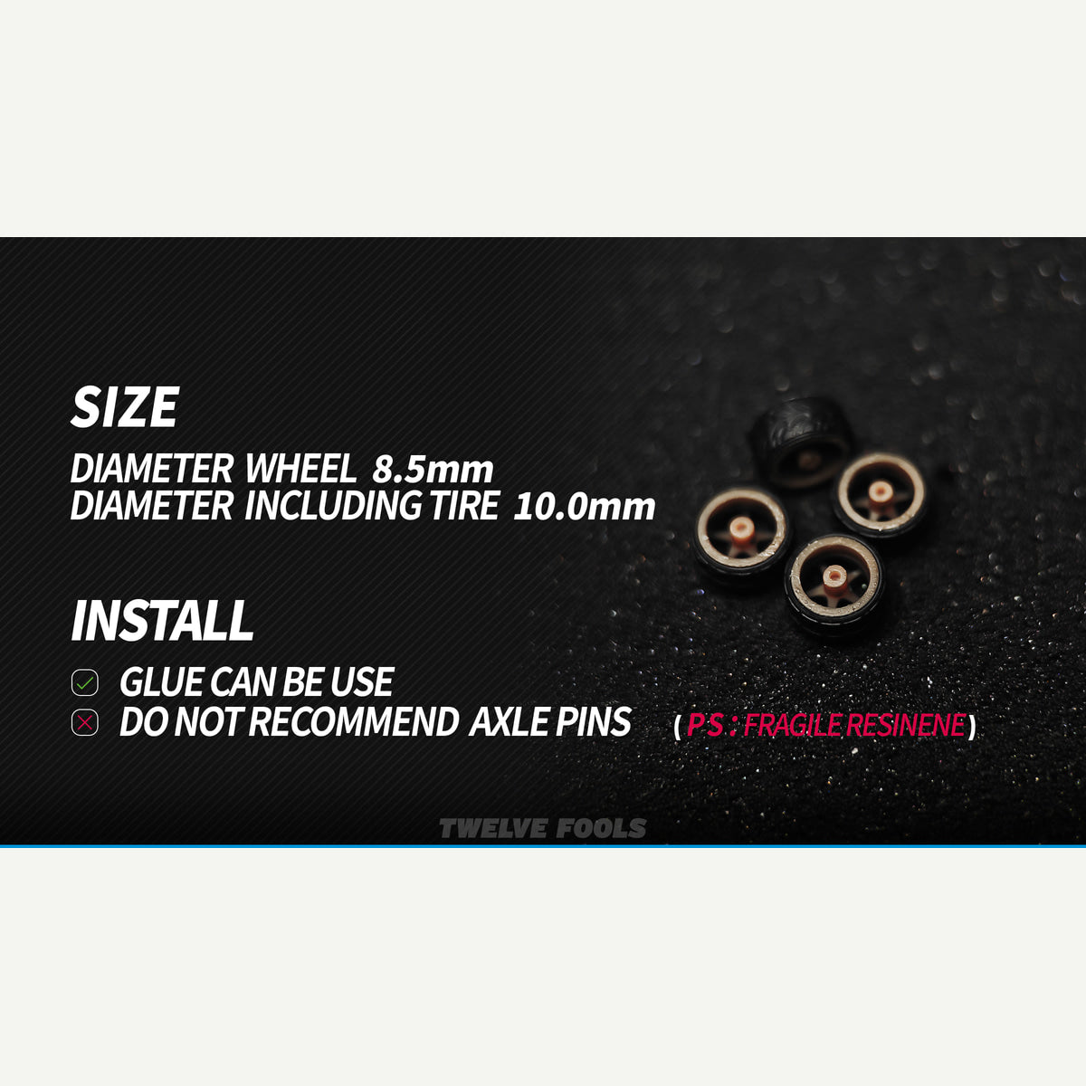 TF Wheels RS2 8.5mm for 1/64 diecast models – detail 3