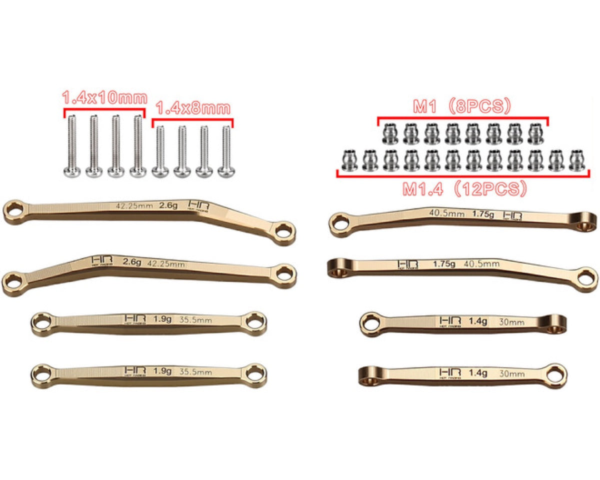 Hot Racing SXTY133H No-Flex Brass Link Set for Axial SCX30