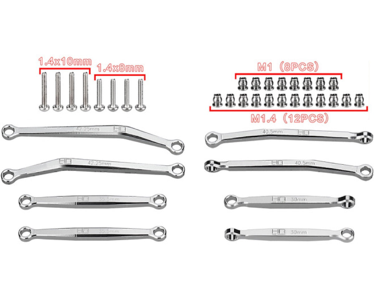 Hot Racing SXTY133X08 No-Flex T6 Aluminum Link Set for Axial SCX30