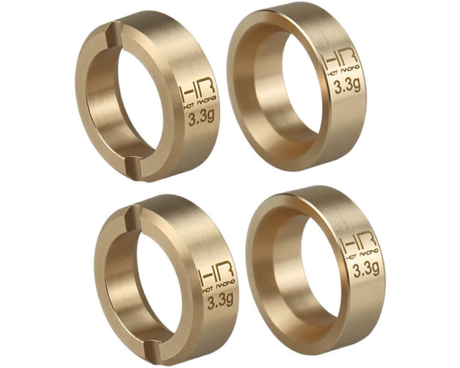 Hot Racing SXTY155H 3.6 g Brass Wheel Weights for Axial SCX30