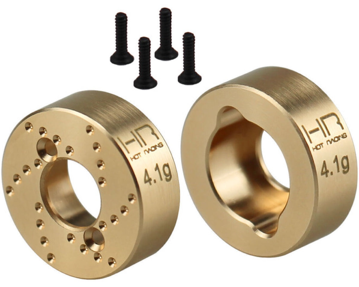 Hot Racing SXTY22H 4.1 g Brass Rear Hubs for Axial SCX30