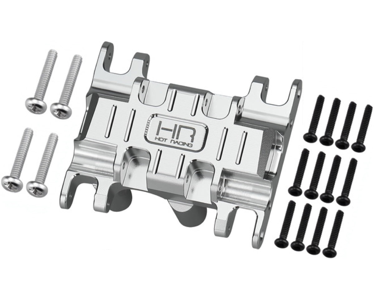 Hot Racing SXTY38LH08 Clear Anodized Aluminum Center Gearbox Mount for Axial SCX30