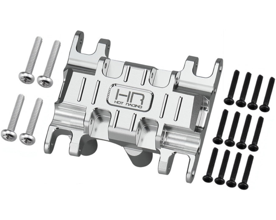 Hot Racing SXTY38LH08 Clear Anodized Aluminum Center Gearbox Mount for Axial SCX30