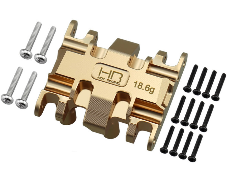 Hot Racing SXTY38LH Brass Center Gearbox Mount for Axial SCX30