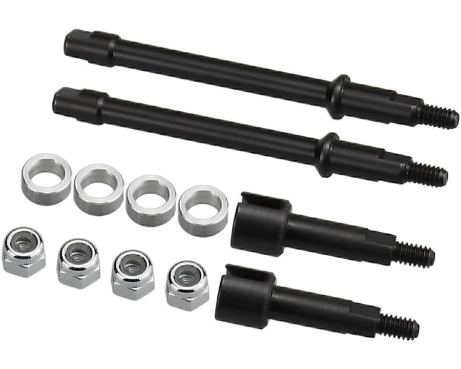 Hot Racing SXTY39AW02 +2 mm Steel Drive Stub Axles for Axial SCX30