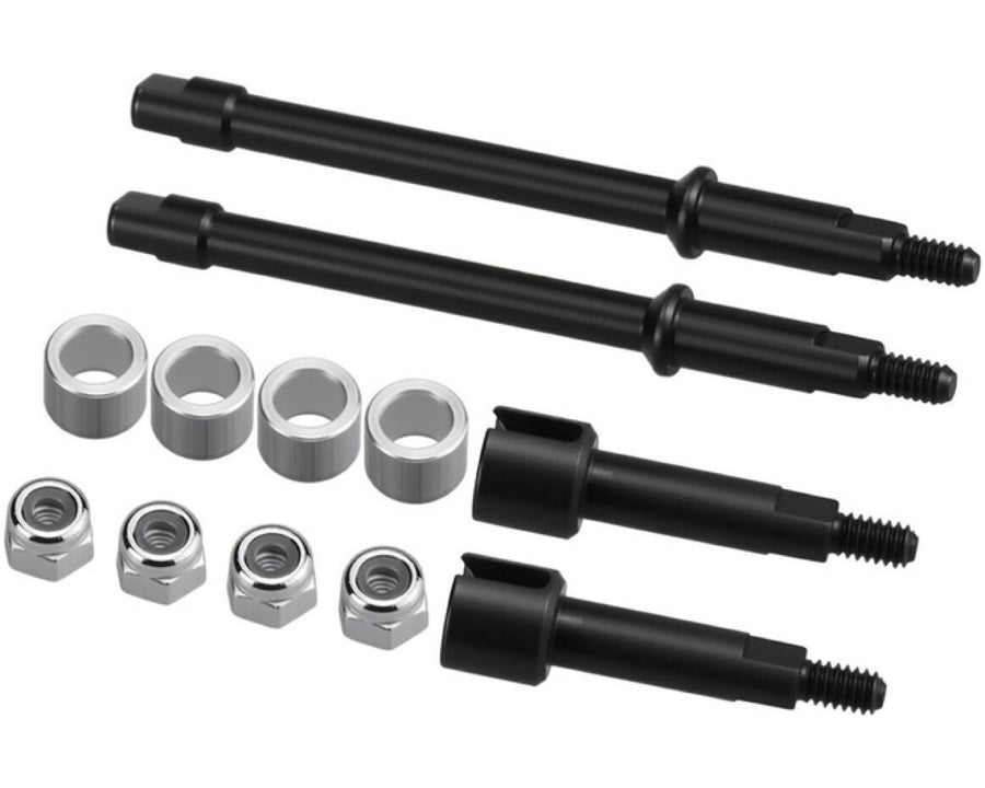Hot Racing SXTY39AW04 +4 mm Steel Drive Stub Axles for Axial SCX30