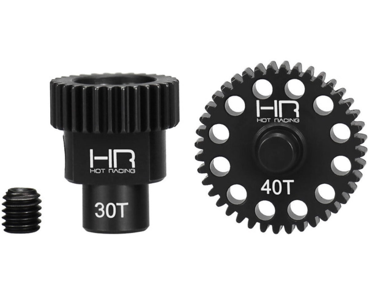 Hot Racing SXTY4030T Steel 0.3 Module Transmission Gear Set for Axial SCX30