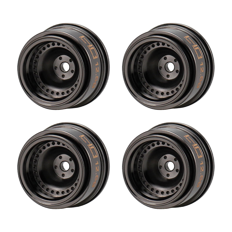 Hot Racing SXTY916H01 4 mm Offset Black Chrome Brass Wheel, 12.5 g, for Axial SCX30