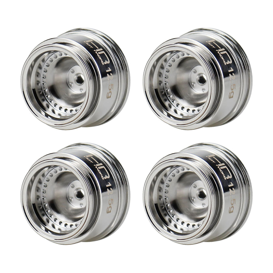 Hot Racing SXTY916H08 4 mm Offset Chrome Brass Wheel, 12.5 g, for Axial SCX30