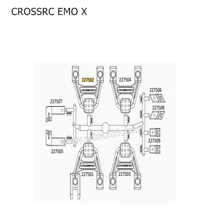 CROSSRC EMOX Big Rhino Upper Shock Mount Bracket L CS-97401116
