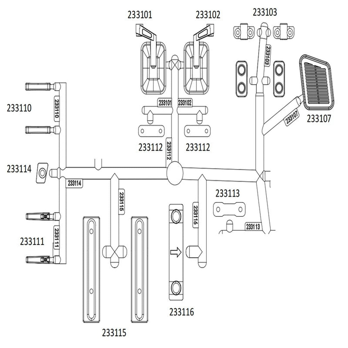 CROSSRC NT4 Unimog Silver Truck Bed Set CS-97401182