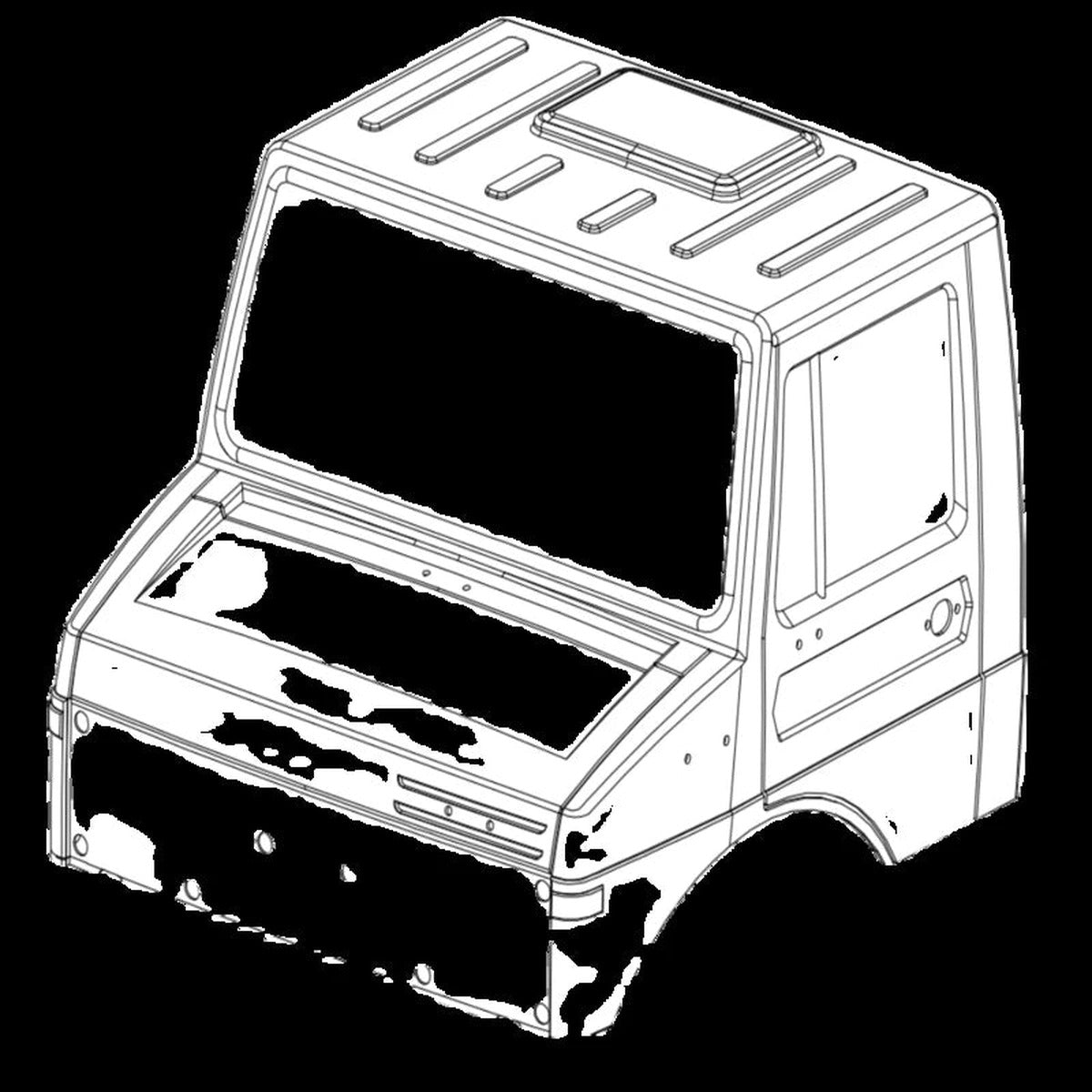 CROSSRC NT4 Unimog Silver Truck Bed Set CS-97401182