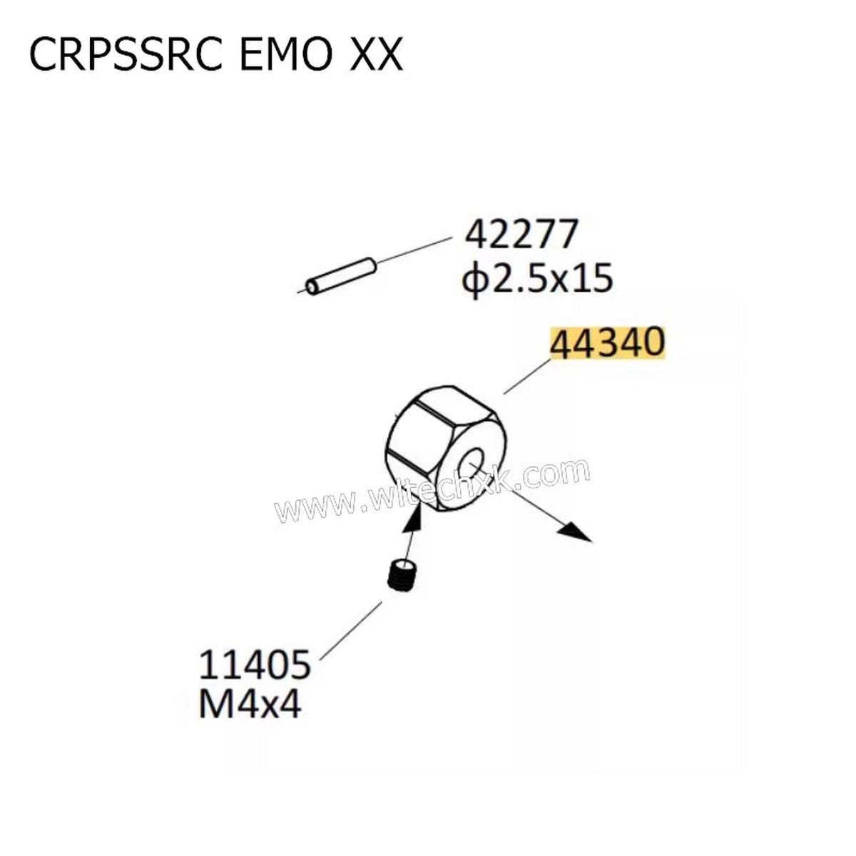 CROSSRC EMO XX Brushless Motor Adapterblock-Kit CS-97401521