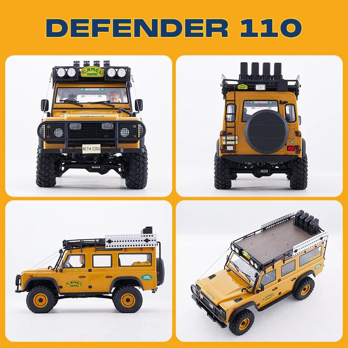 FMS FCX10 Land Rover Defender 110 Camel Trophy 1/10 RC Crawler RTR