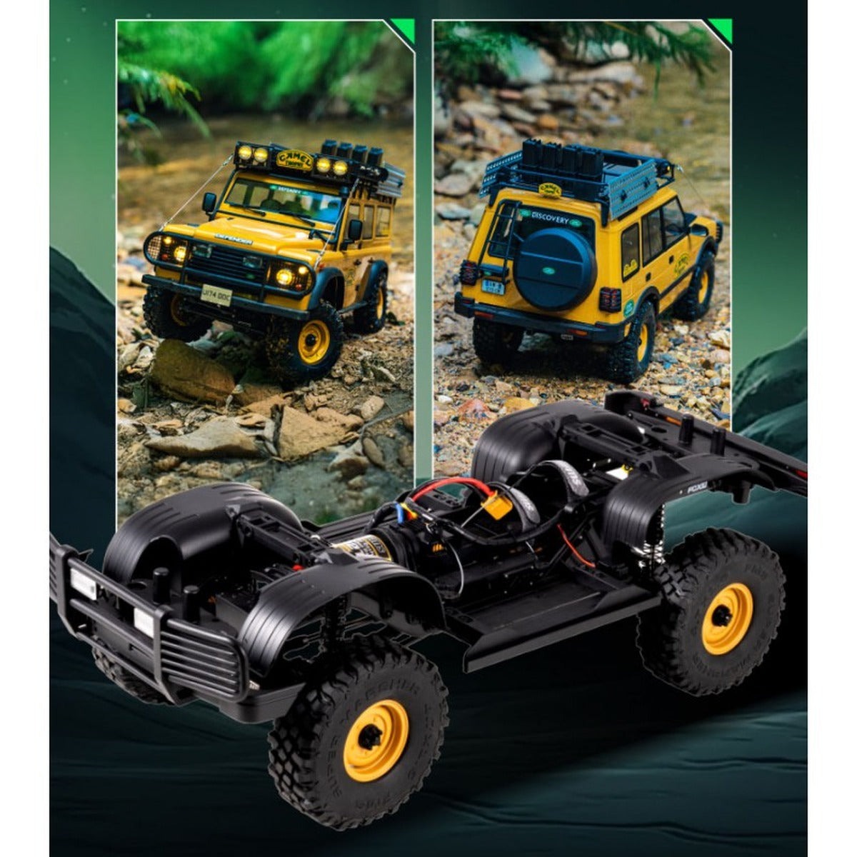FMS FCX10 Land Rover Defender 110 Camel Trophy 1/10 RC Crawler RTR