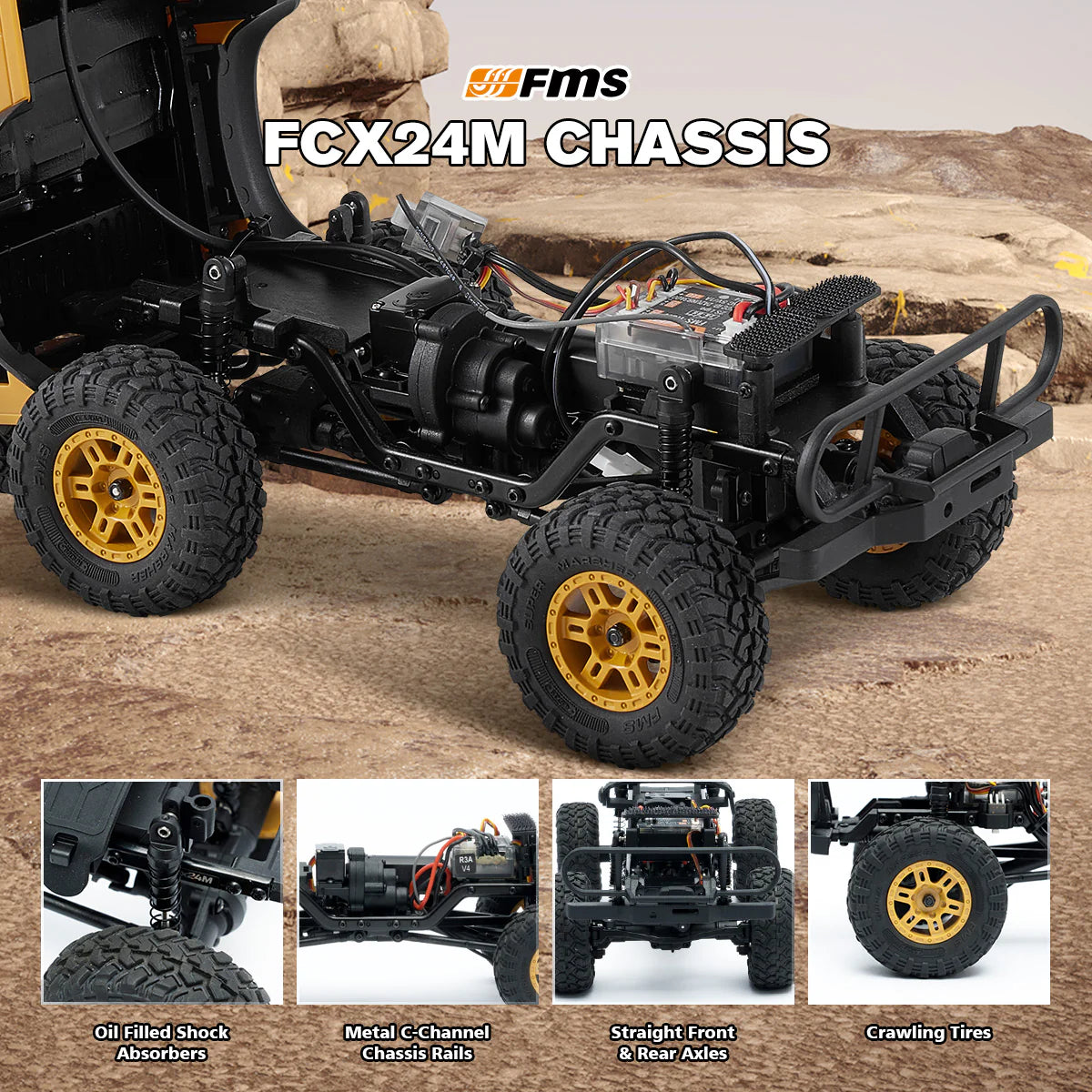 FMS FCX24M Land Rover 1/24 RC Crawler RTR