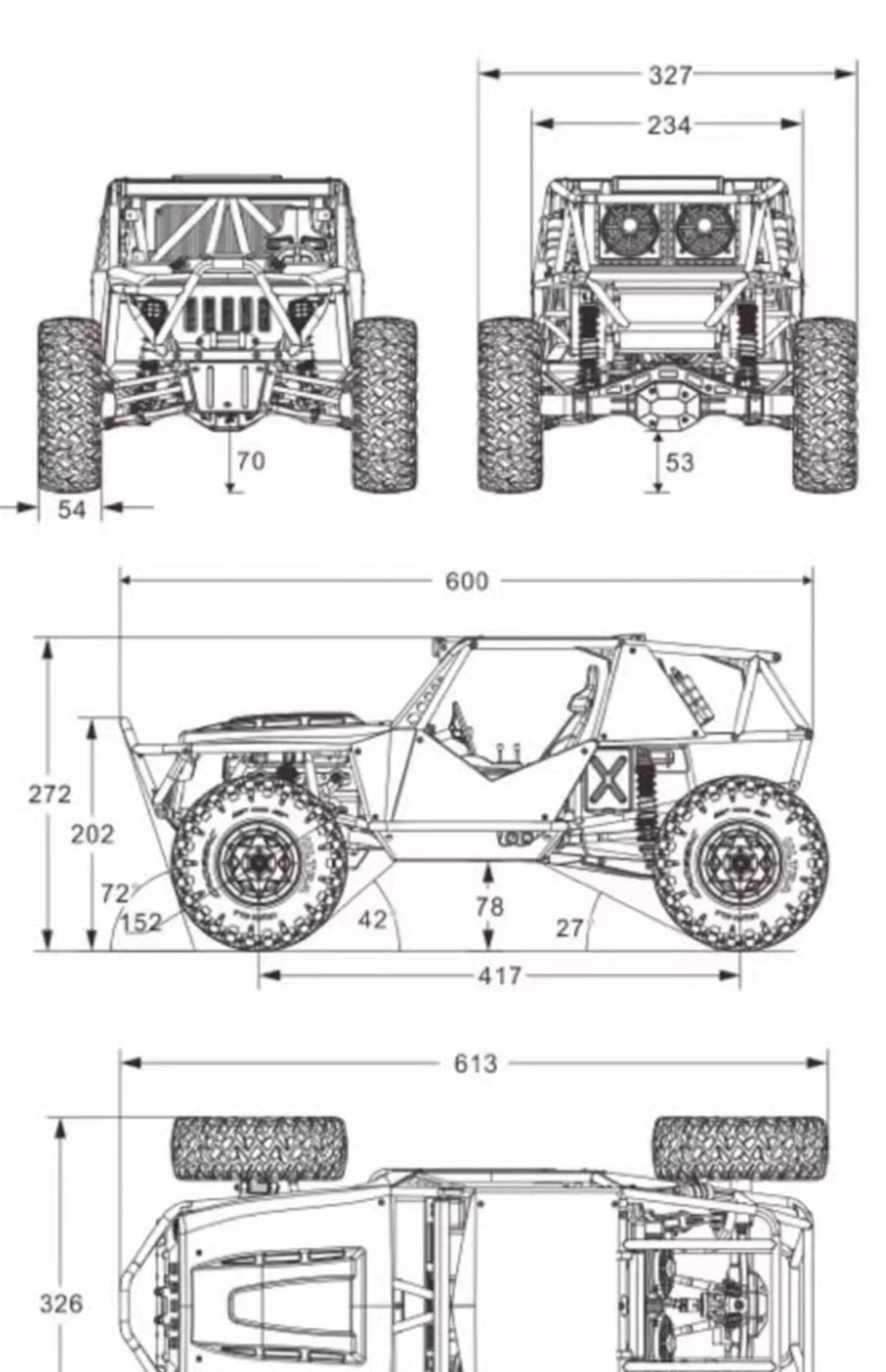CROSSRC UT4 PRO Tiger Shark 1:7 RC Kletterauto Crossover Hochgeschwindigkeits-Offroad-Fahrzeug