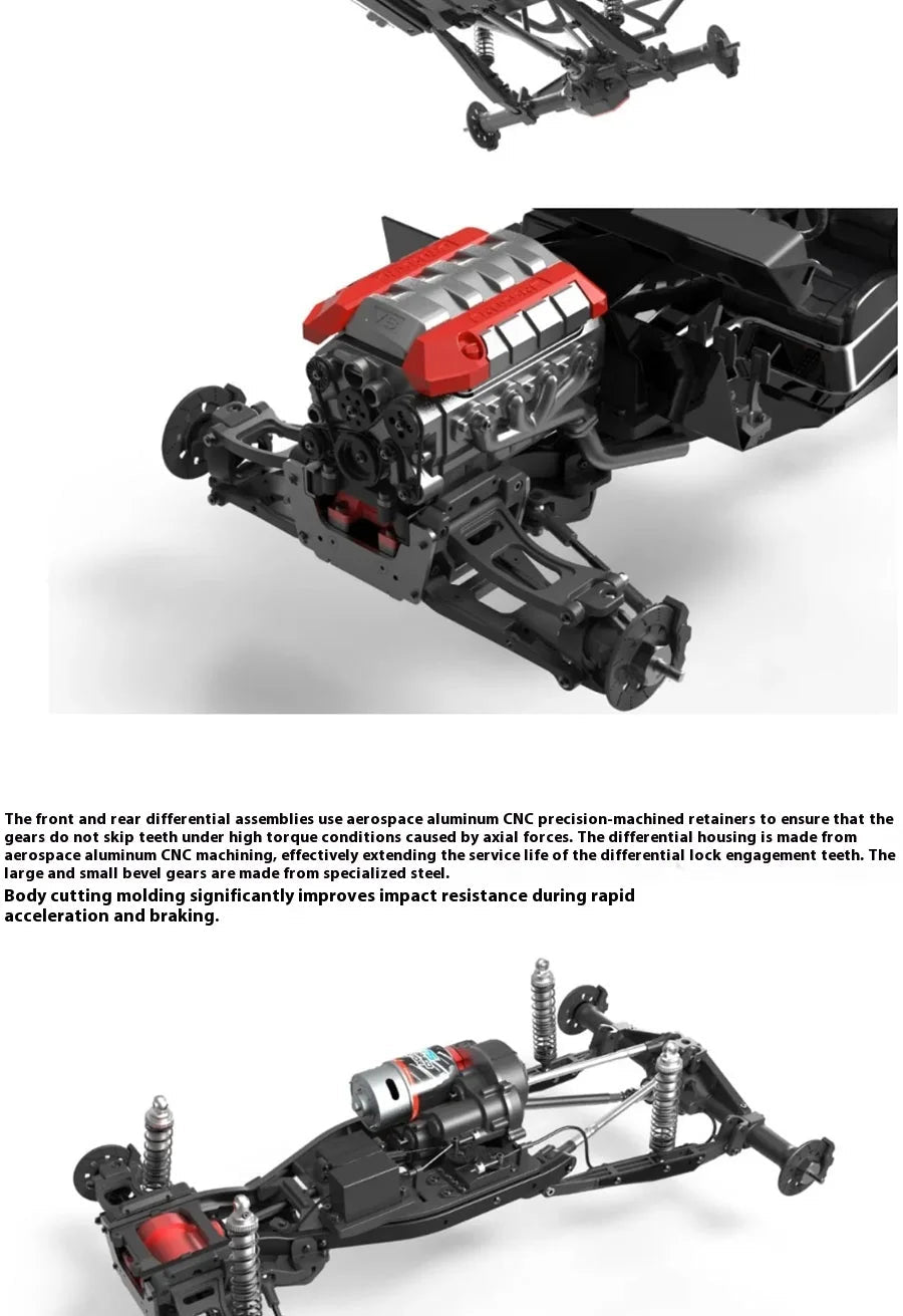 CROSSRC UT4 PRO Tiger Shark 1:7 RC Kletterauto Crossover Hochgeschwindigkeits-Offroad-Fahrzeug