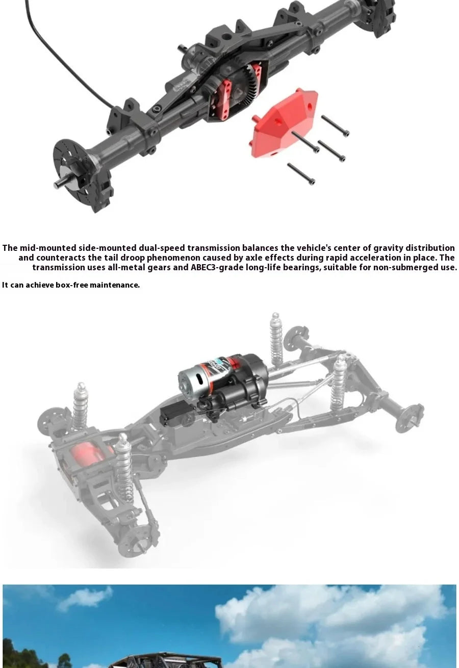 CROSSRC UT4 PRO Tiger Shark 1:7 RC Kletterauto Crossover Hochgeschwindigkeits-Offroad-Fahrzeug