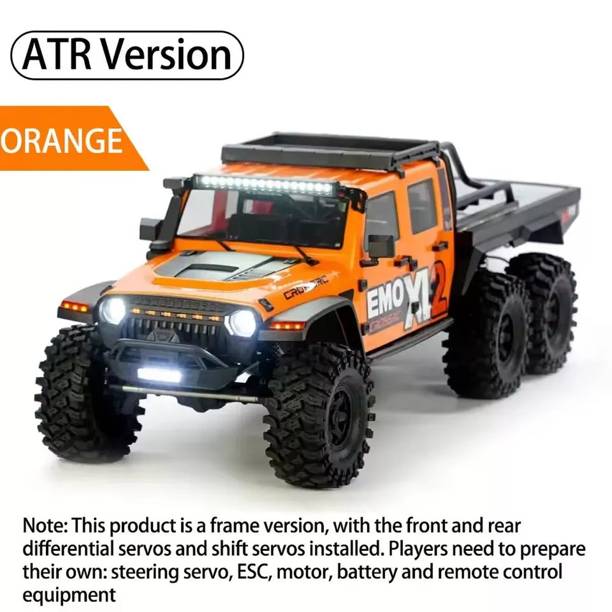 CROSSRC EMO XL2 Big Mustang 6x6 6WD RC Crawler Car 1:8 Differentialsperre Offroad Kletterfahrzeuge