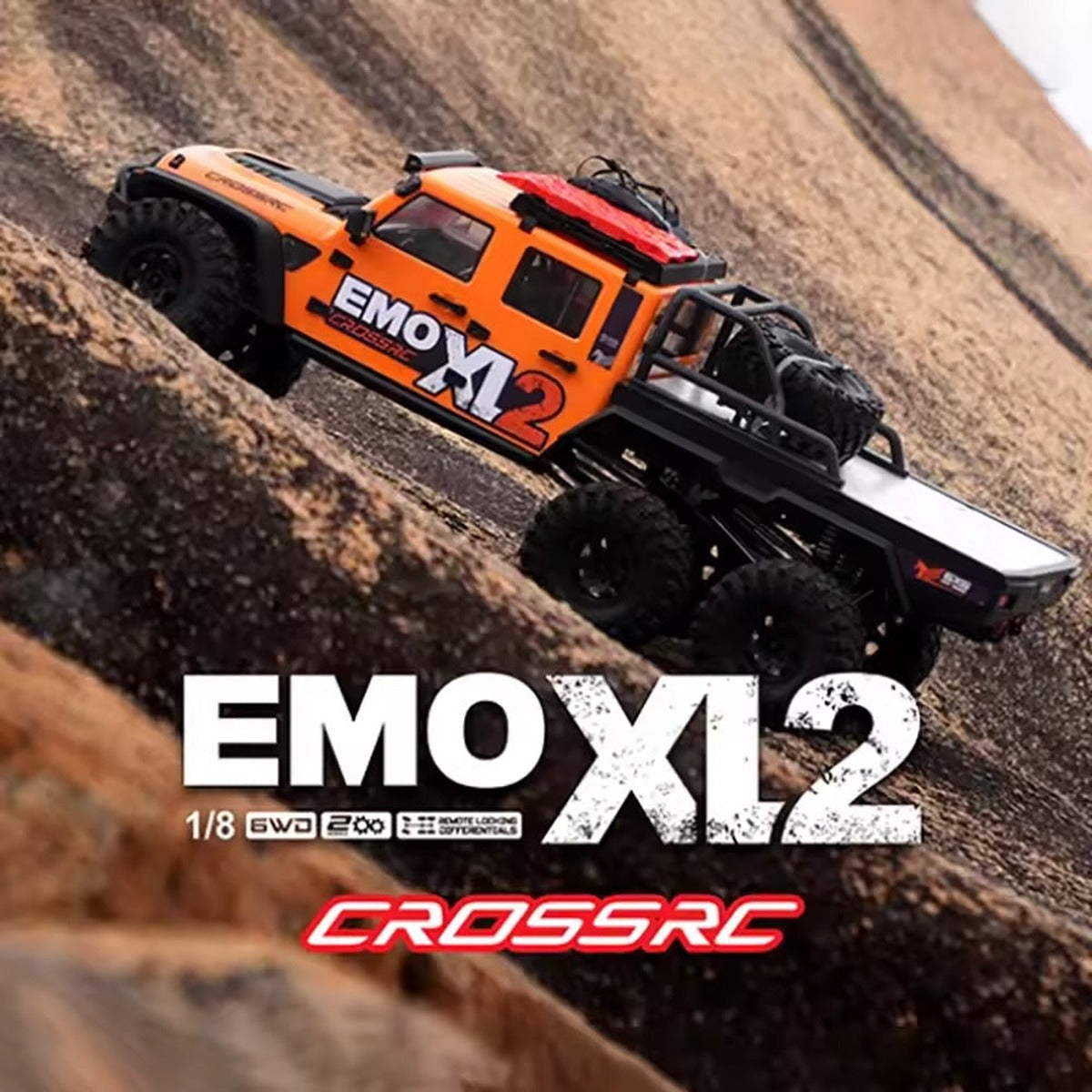 CROSSRC EMO XL2 Big Mustang 6x6 6WD RC Crawler Car 1:8 Differentialsperre Offroad Kletterfahrzeuge