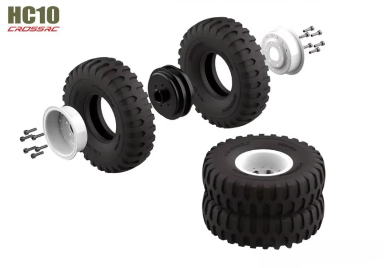 CROSSRC HC10 Military Truck 1:12 RC Car 6WD Transport Off-Road Tractor 10 Tires Dual Speed Vehicle KIT/RTR