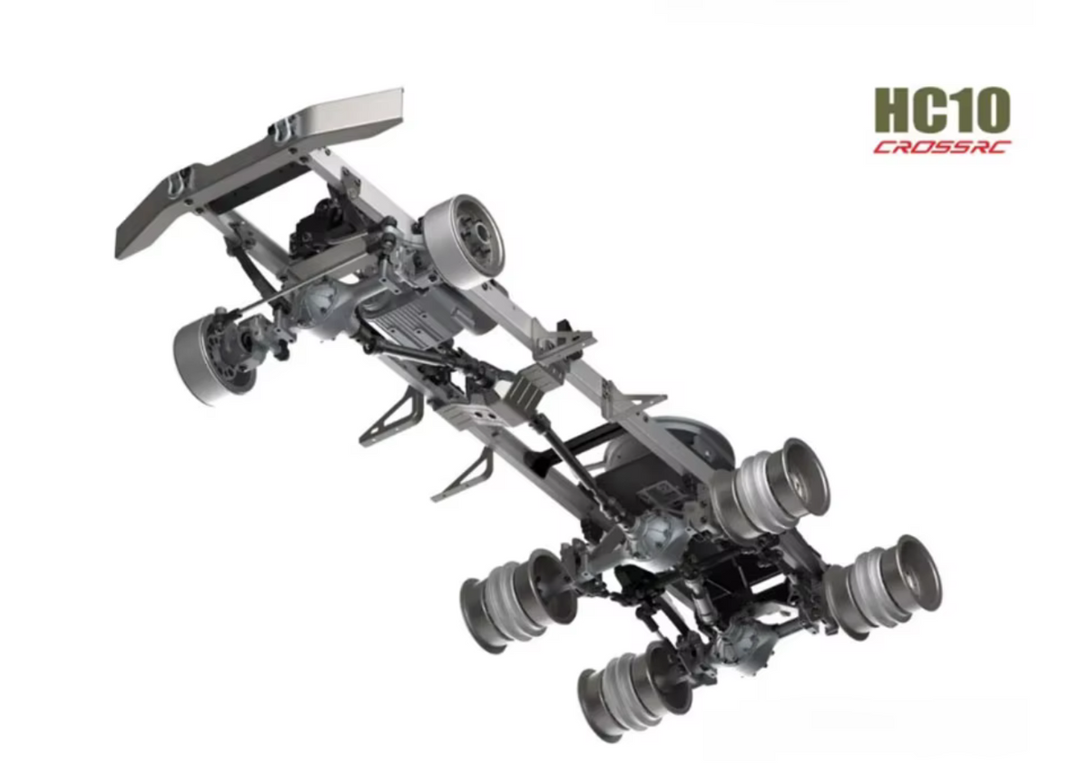 CROSSRC HC10 Military Truck 1:12 RC Car 6WD Transport Off-Road Tractor 10 Tires Dual Speed Vehicle KIT/RTR
