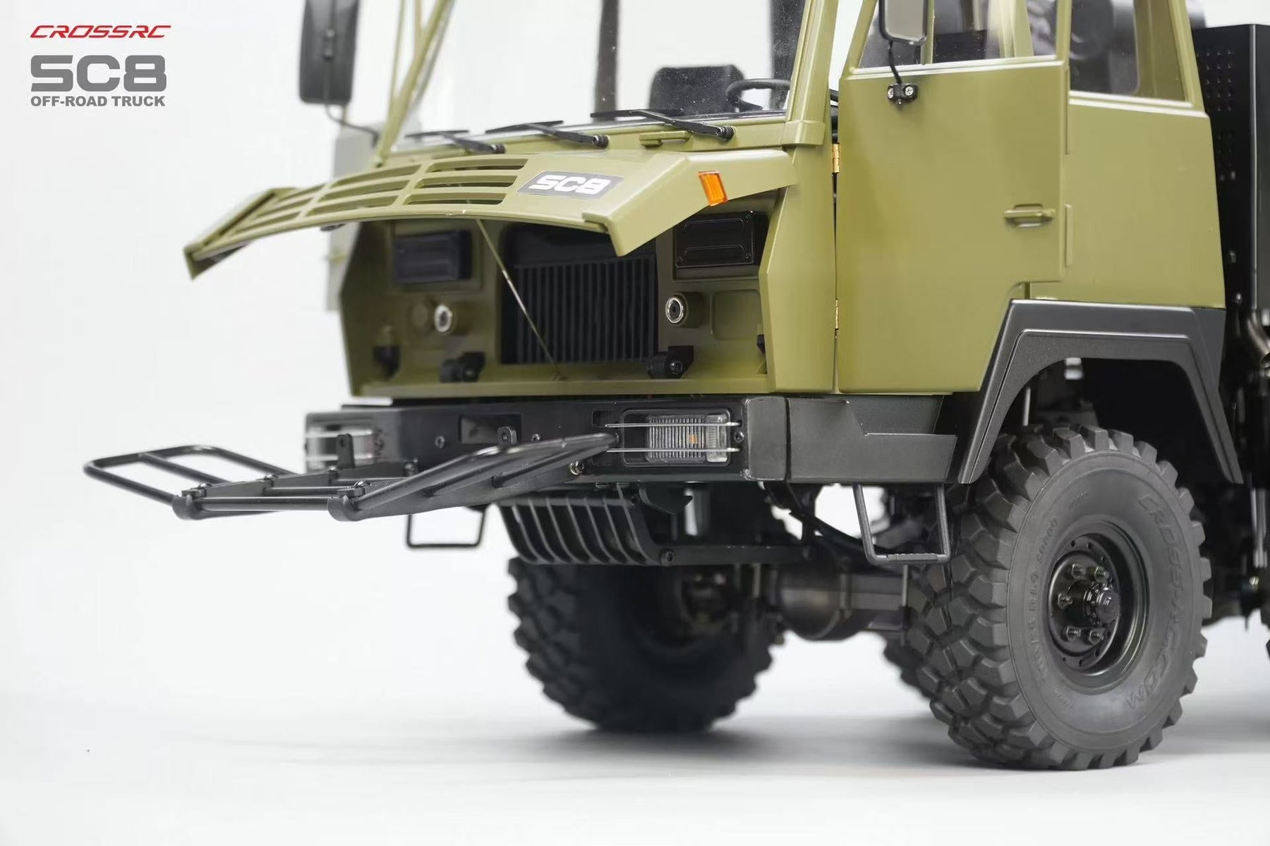 CROSSRC SC8 Metallversion 1:12 RC Militär-LKW 8X8 RC-Auto Duale Vorderachsenlenkung Simulation Offroad-Fahrzeug KIT/RTR