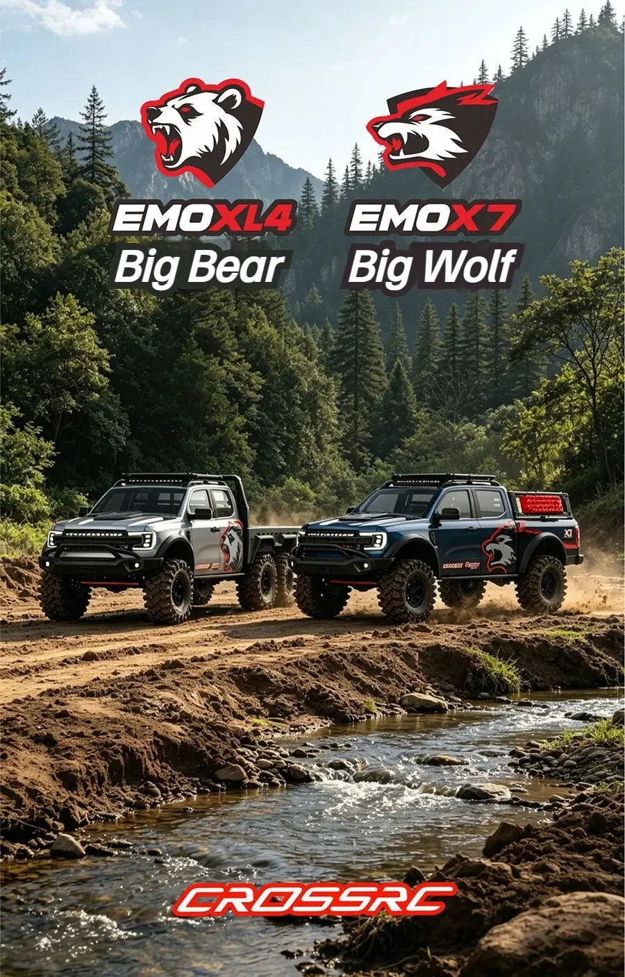 CROSSRC EMO X7 Big Bad Wolf XL4 RC Rock Crawler Trail Truck