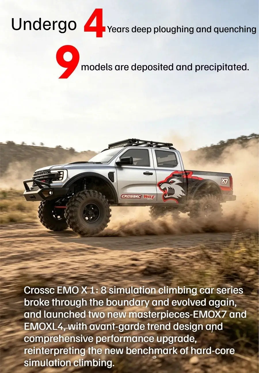 CROSSRC EMO X7 Big Bad Wolf XL4 RC Rock Crawler Trail Truck