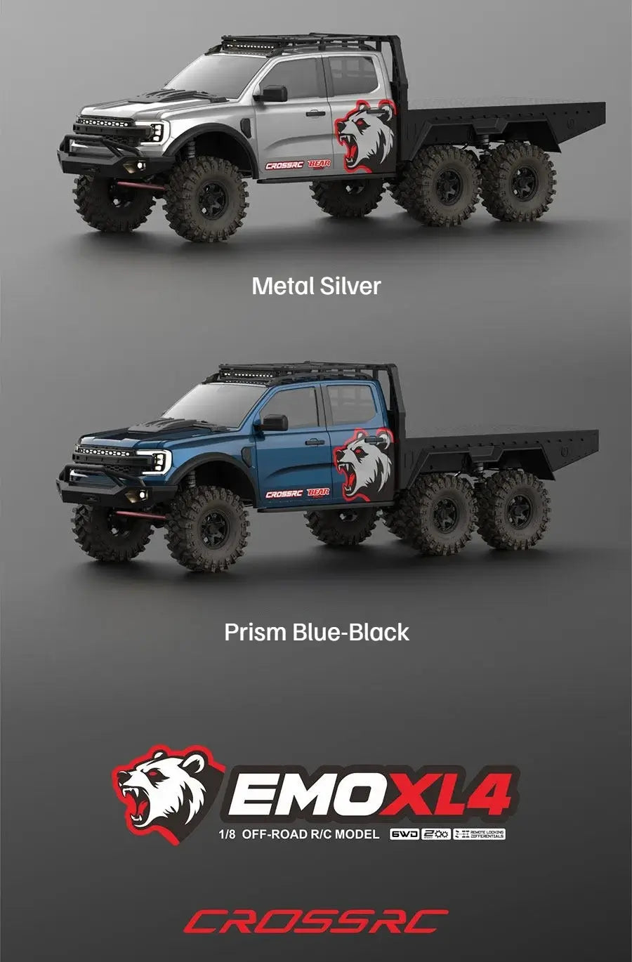 CROSSRC EMO X7 Big Bad Wolf XL4 RC Rock Crawler Trail Truck