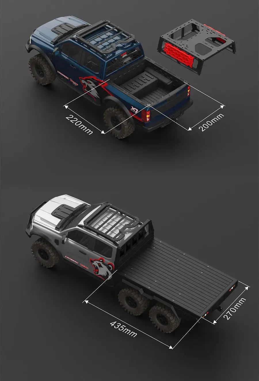 CROSSRC EMO X7 Big Bad Wolf XL4 RC Rock Crawler Trail Truck