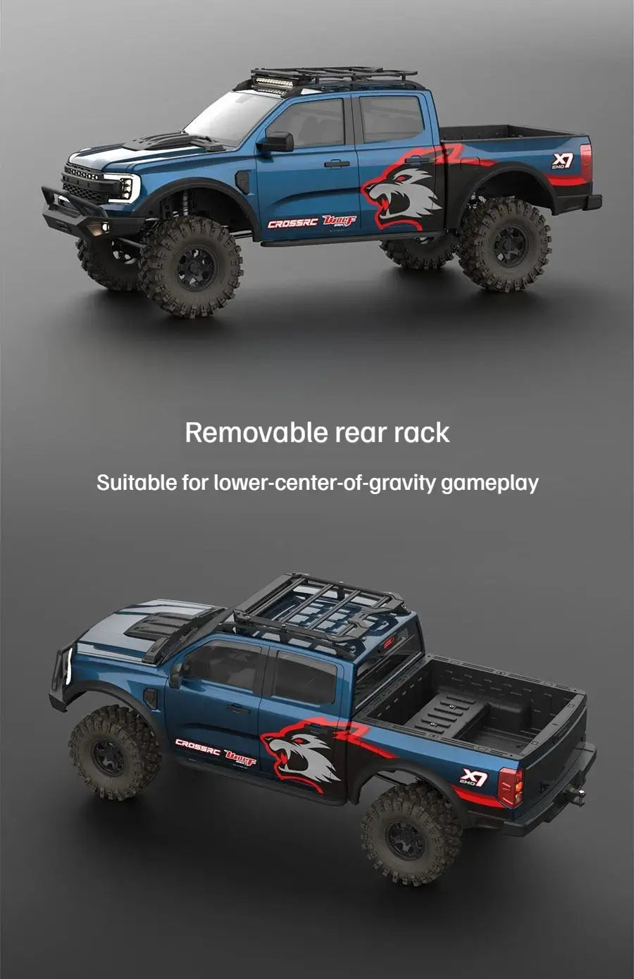 CROSSRC EMO X7 Big Bad Wolf XL4 RC Rock Crawler Trail Truck