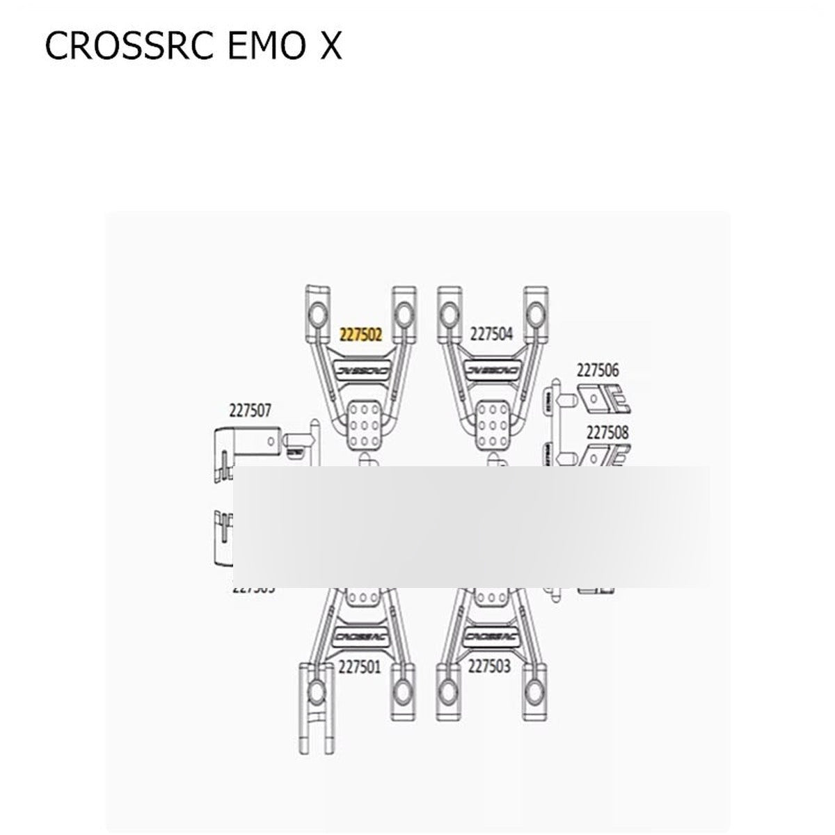 CROSSRC EMOX Big Rhino obere Stoßdämpferhalterung L CS-97401116