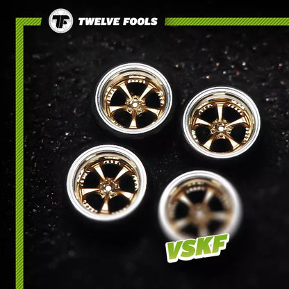 1/64 SCALE VSKF WHEELS & TIRES 3D PRINT 7.5mm TLV INNO TARMAC WORK MIN
